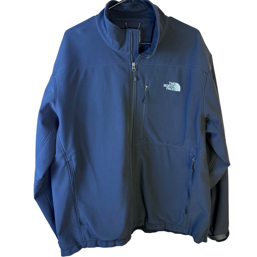 The North Face Apex Bionic Softshell Jacket Mens XL Black Windproof Full Zip